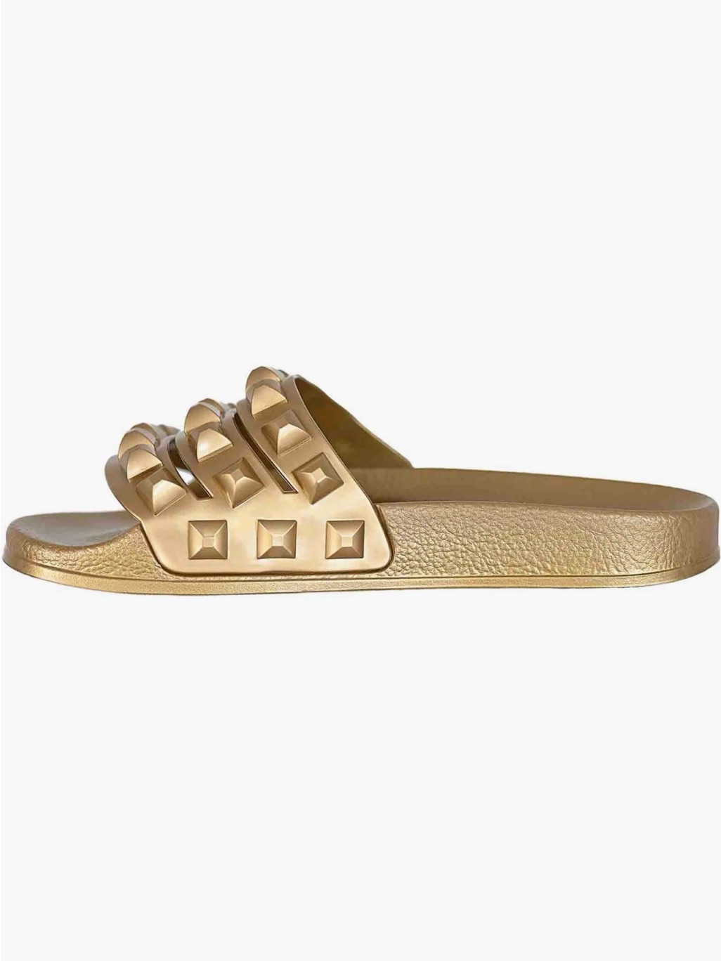 Carmensita Gold Studded Slide Sandal